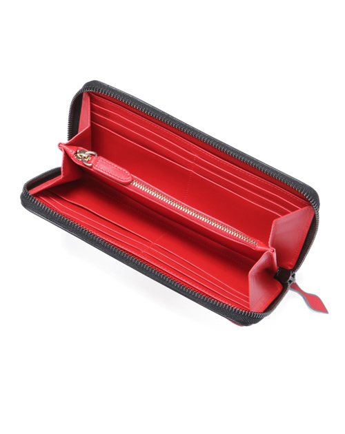 クリスチャン ルブタンコピー 　2015年春夏新作パテントカーフ　ラウンドファスナー長財布SUOLITA WALLET PATENT 3145125 BK01